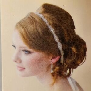 Gold and Silver Rhinestone Elastic Glam Headband NIP